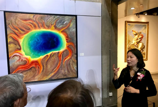 旅法女画家王倩文当代艺术回顾展在沪揭幕