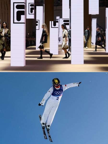 上图:FILA 于2026米兰时装周举办“流动的都市”主题大秀; 下图:FILA 4810凌峰科技比赛服助力中国自由式滑雪空中技巧队在米兰冬奥会创下历史最好成绩 上图:FILA 于2026米兰时装周举办“流动的都市”主题大秀; 下图:FILA 4810凌峰科技比赛服助力中国自由式滑雪空中技巧队在米兰冬奥会创下历史最好成绩