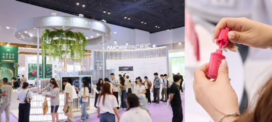 爱茉莉太平洋展台观众参加现场互动和产品体验 爱茉莉太平洋展台观众参加现场互动和产品体验